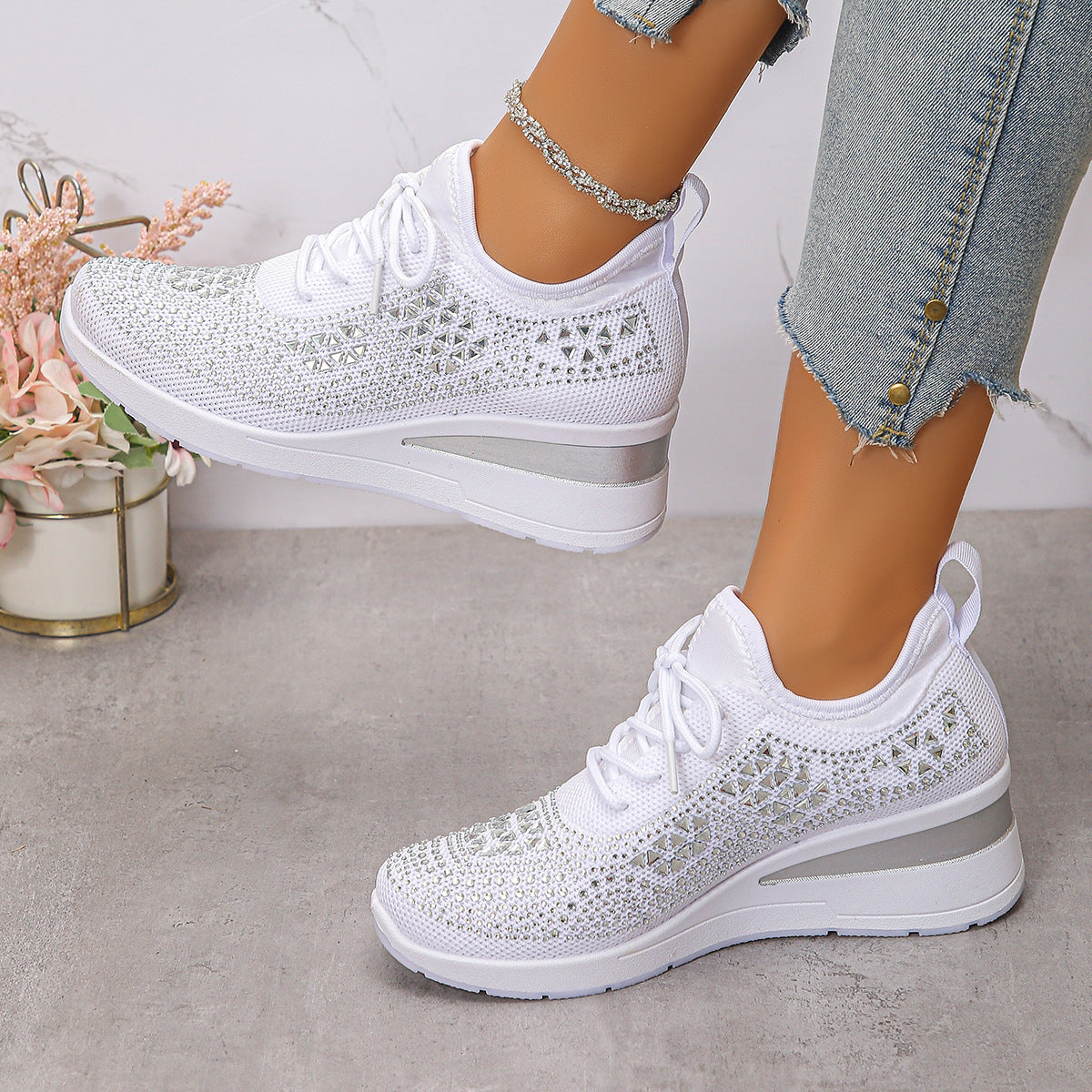 Women Low Wedge Casual Shoes