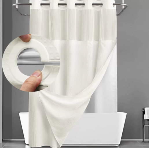 SnapIn Magnetic Shower Curtain