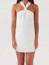 Halter Neck Backless Tie Sleeveless Short Dress