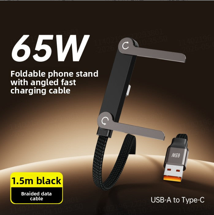 Foldable Stand Fast Charging Data Cable