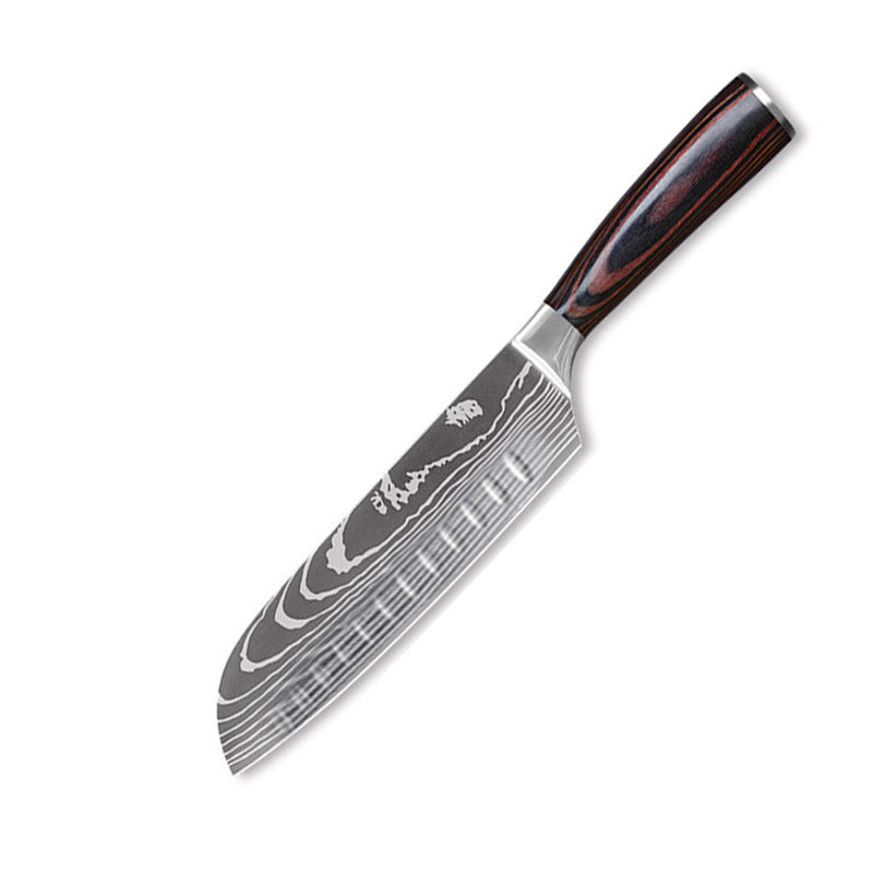 Steel Kitchen Knife Set with Wood Handle