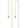 Titanium Steel Tassel Star Crystal Drop Earrings