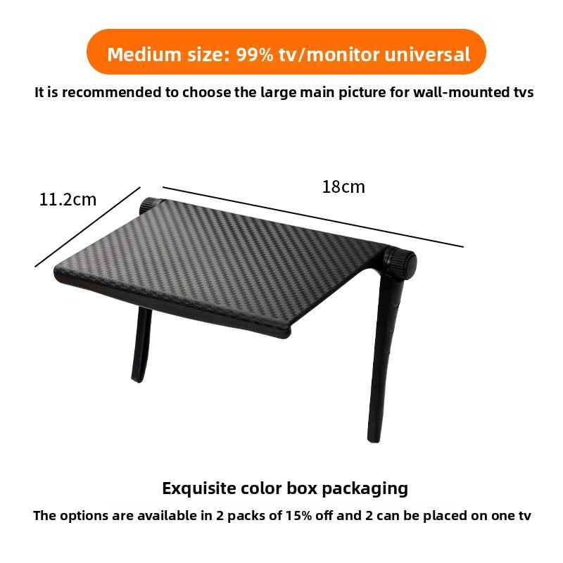 Place a set-top box rack on top of the TV