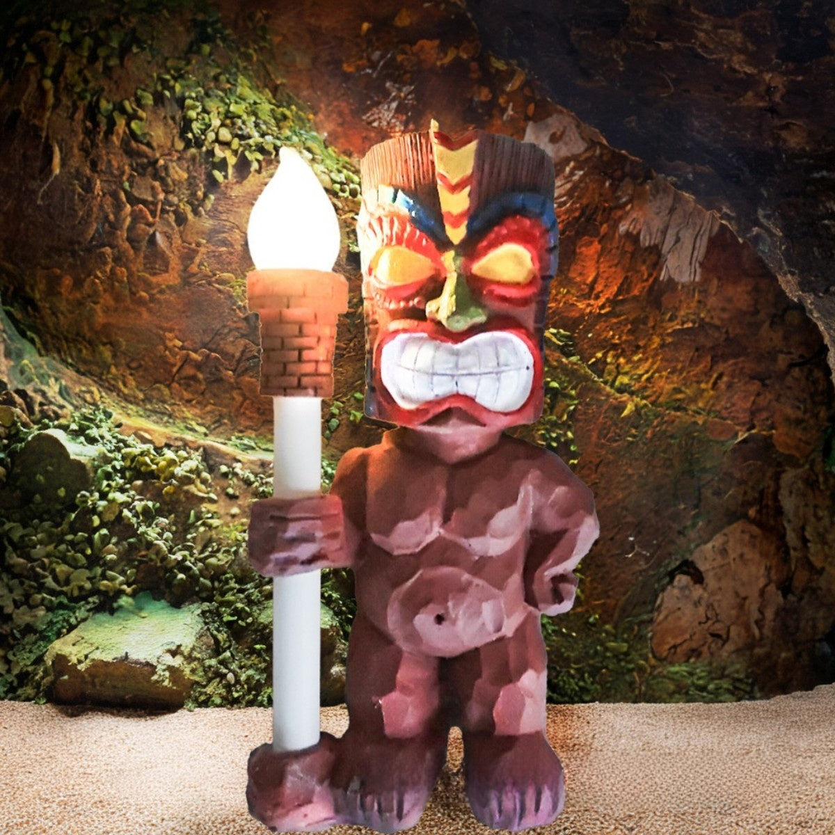 Solar Mayan Smiling Totem Garden Decoration