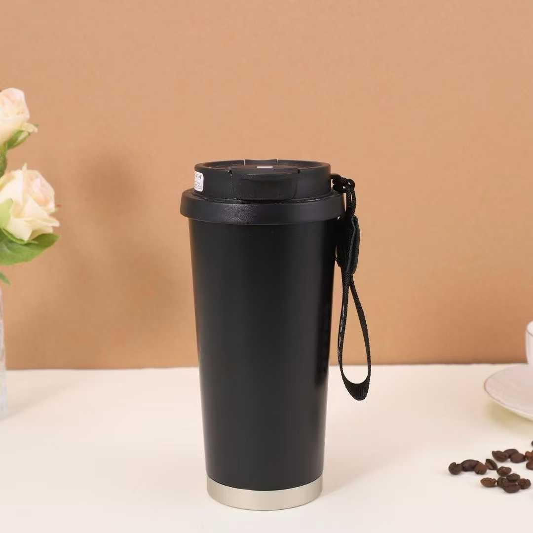 Stainless Steel Vacuum Insulated Cup with Carrying Strap