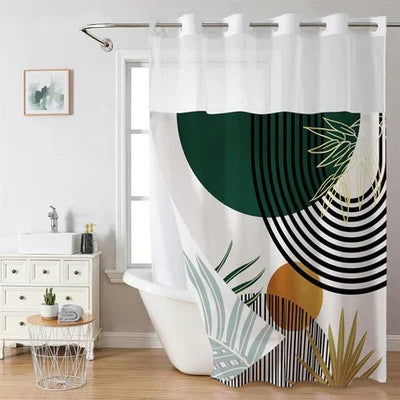 SnapIn Magnetic Shower Curtain
