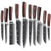 Steel Kitchen Knife Set with Wood Handle