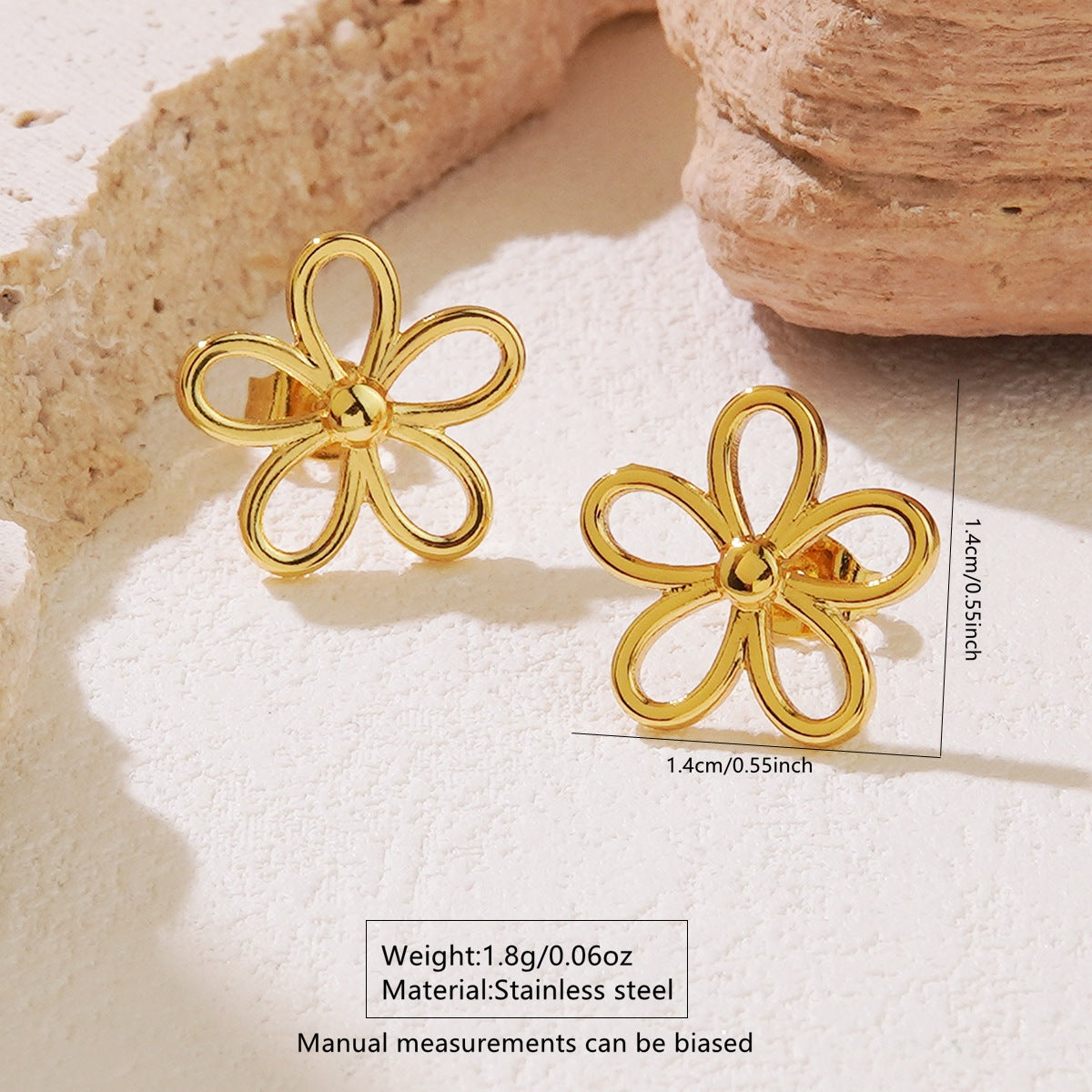 Five-leaf flower earrings