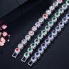 Elegant Zircon Electroplated Platinum Bracelet