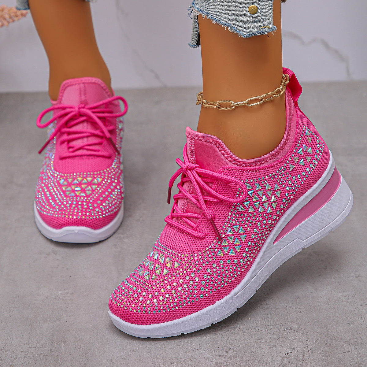 Women Low Wedge Casual Shoes