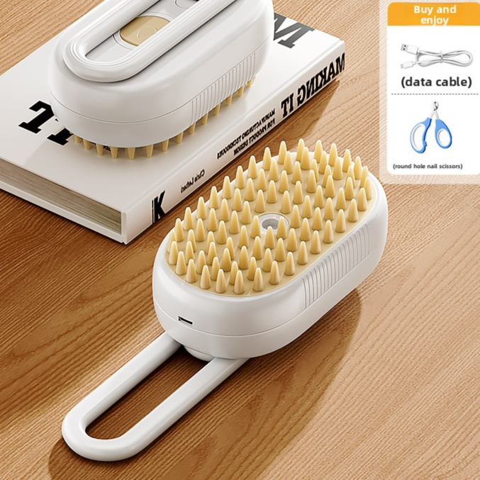 Rechargeable Pet Grooming Comb with Spray Function