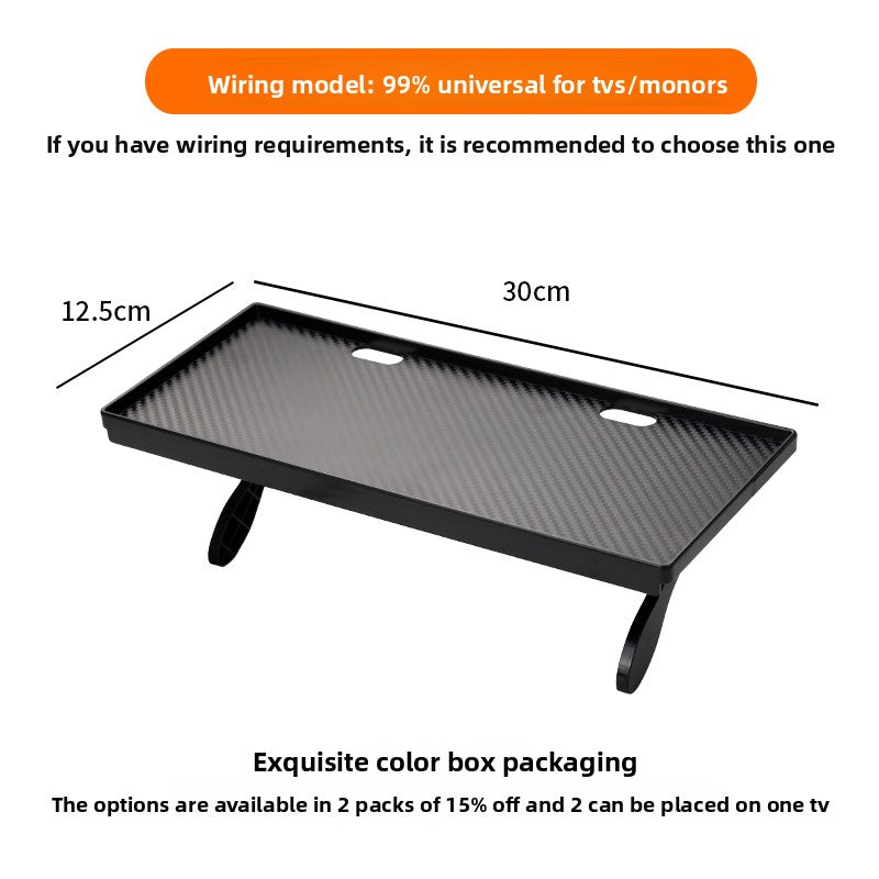 Place a set-top box rack on top of the TV