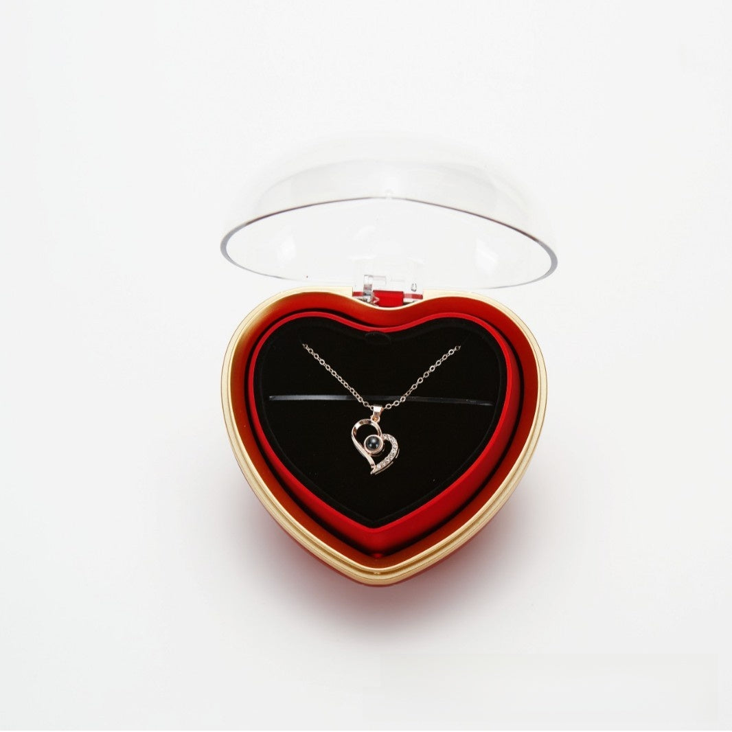 Pendant Necklace Rose Box