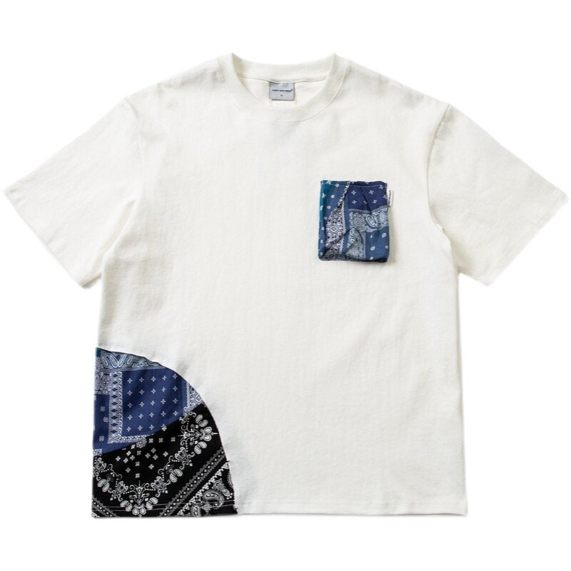 Men's Cotton Paisley Pocket T-Shirt
