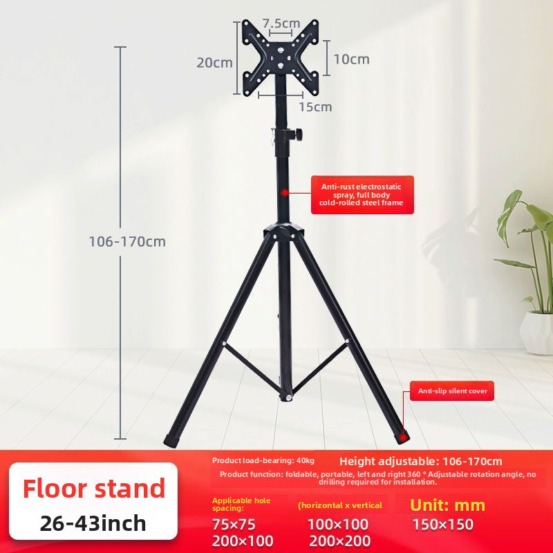 Horizontal and vertical screen flat-panel TV stand