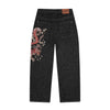 Embroidery Dragon Denim Pants