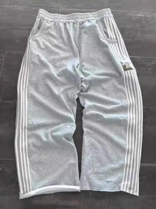 Vintage Striped High Waist Casual Pants