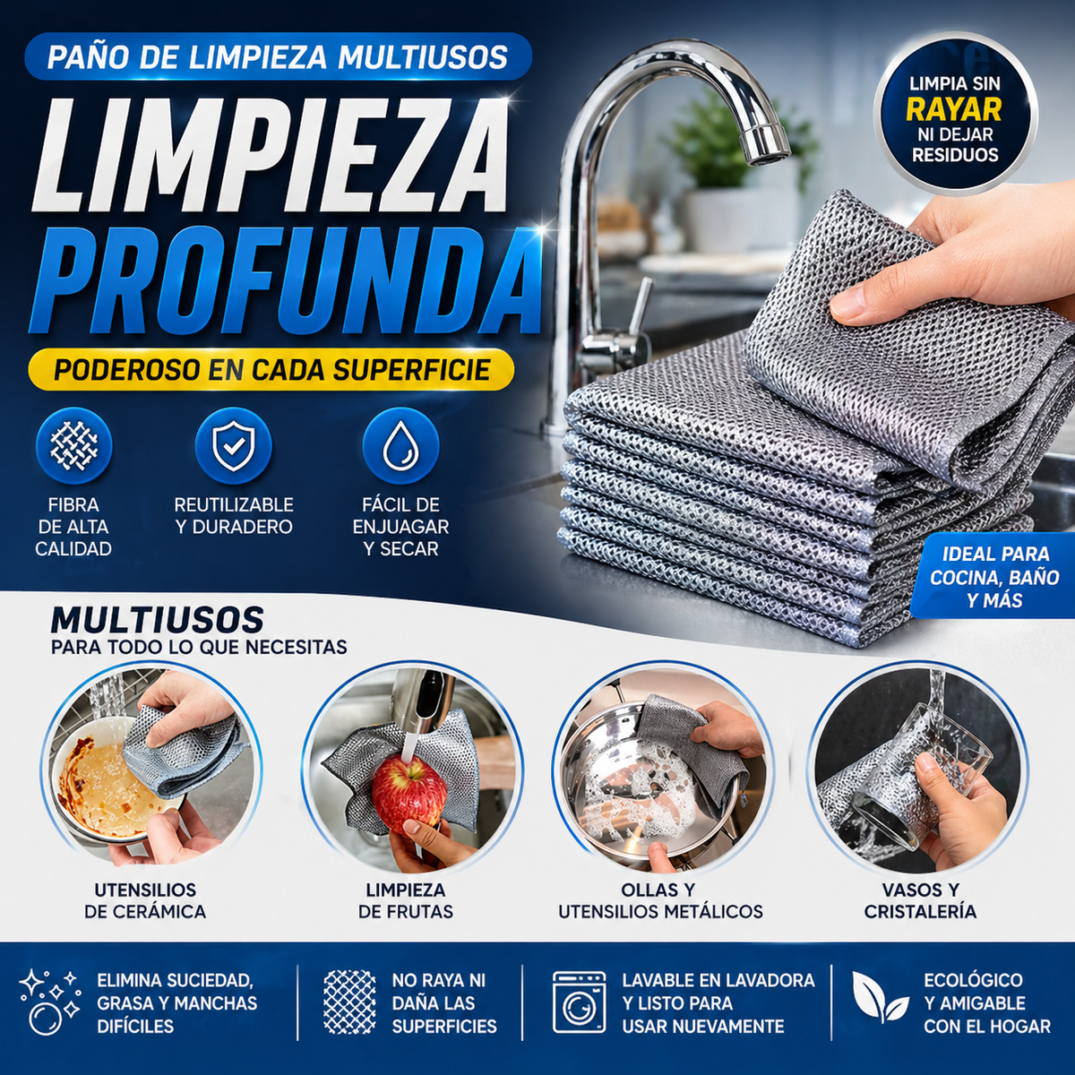 PAÑOS DE LAVADO PARA OLLA